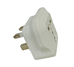 Seven Star SS-414-N Type G UK Ireland UAE Style Universal Plug Adapter With 2 Output White 